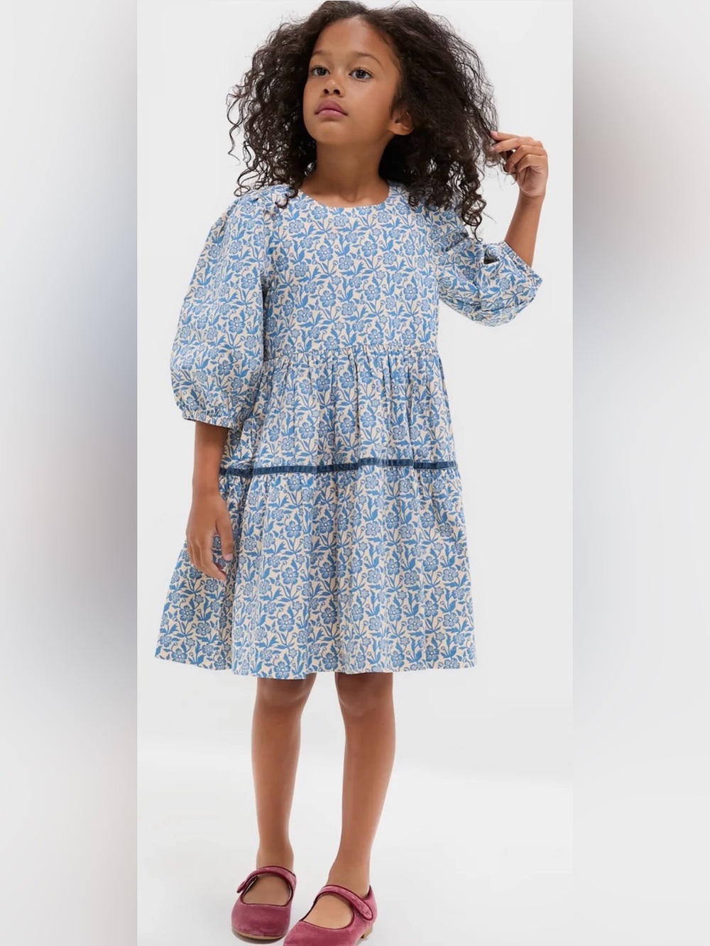 Pink Chicken Marielle Dress Blue Climbing Floral / NWT / size 12